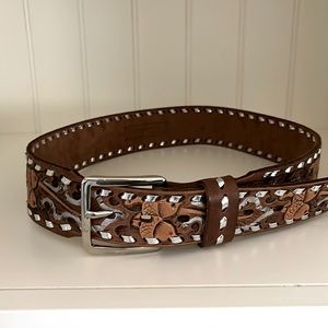 Chambers Leather Tooled Belt